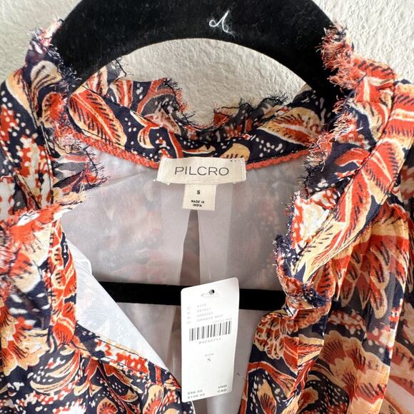 PILCRO ANTHROPOLOGIE New Tavi Floral Small Long Sleeve Blouse - Picture 3 of 11